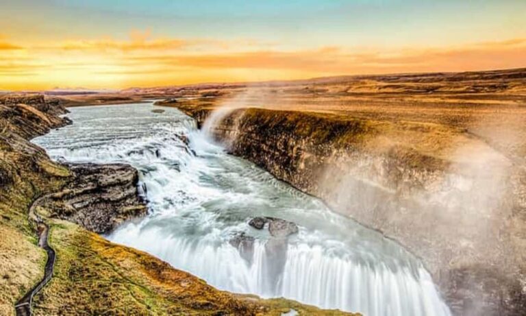 Reykjavik Dan Golden Circle Islandia Pemandangan Alam Geyser Dan Air Terjun